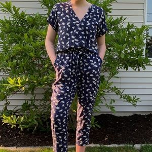 Old Navy dark blue printed jumpsuit